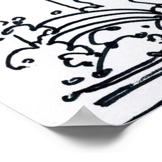  zwart-wit illustratie 60s poster (Hoek)