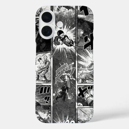 Zwart-wit illustratie, Manga door Natasha Us Case-Mate iPhone Case (Achterkant)