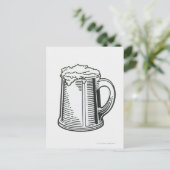 Zwart-wit illustratie van Guinness in Briefkaart (Staand voorkant)