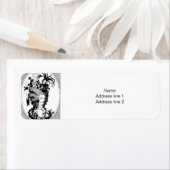 Zwart-wit illustratie van Marie Antoinette Etiket (Insitu)