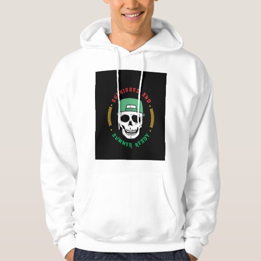 Zwart-wit Illustratief Skull T-shirt (Voorkant)