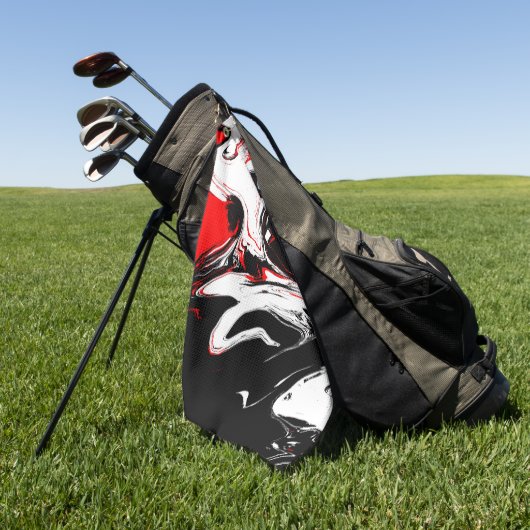 Zwart wit in achteren golfhanddoek (Groen)