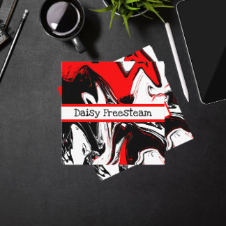 Zwart wit in achteren vierkante visitekaartje