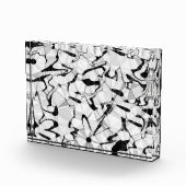 Zwart-wit in bewegend acrylblok fotoblokken (Rechts)