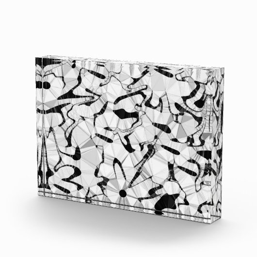 Zwart-wit in bewegend acrylblok fotoblokken (Rechts)