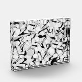 Zwart-wit in bewegend acrylblok fotoblokken (Links)