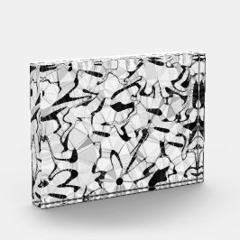 Zwart-wit in bewegend acrylblok fotoblokken