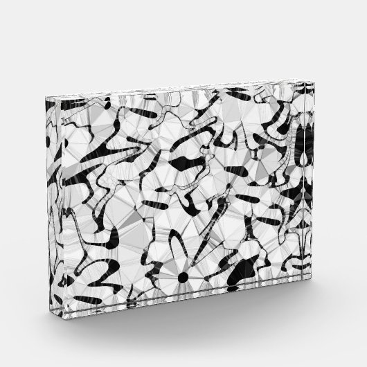 Zwart-wit in bewegend acrylblok fotoblokken (Links)