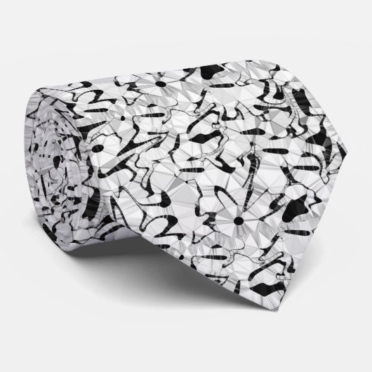 Zwart-wit in bewegend Stropdas (Opgerold)