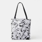 Zwart-wit in bewegende Canvas tas (Achterkant)