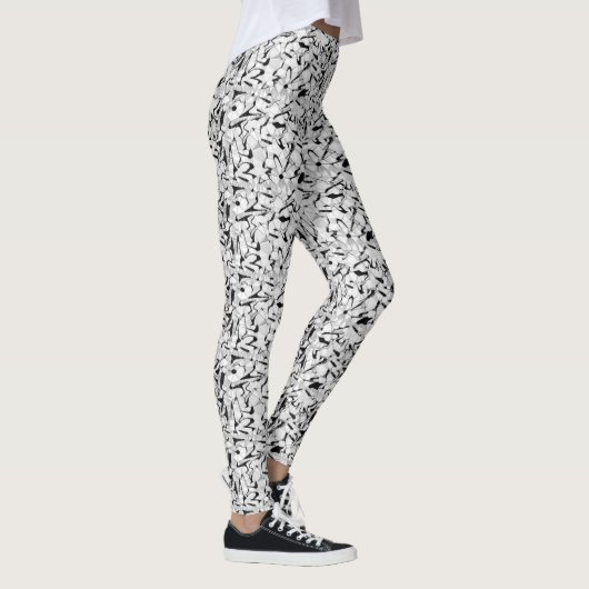 Zwart-wit in bewegende Leggings (Rechts)