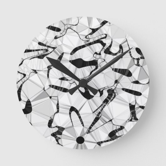 Zwart-wit in bewegende ronde klok (Voorkant)