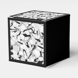 Zwart-wit in bewegingscadeau bedankdoosjes