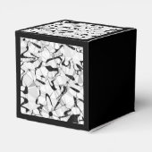 Zwart-wit in bewegingscadeau bedankdoosjes (Achterkant)