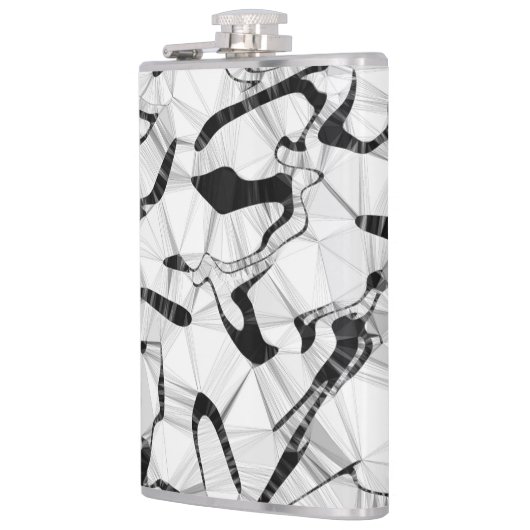 Zwart-wit in bewegingsheupkolf heupfles (Links)