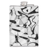 Zwart-wit in bewegingsheupkolf heupfles (Achterkant)