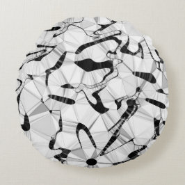 Zwart-wit in bewegingsronde kussen