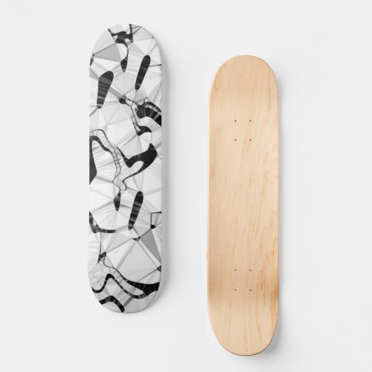 Zwart-wit in bewegingsskateboard persoonlijk skateboard (Voorkant)