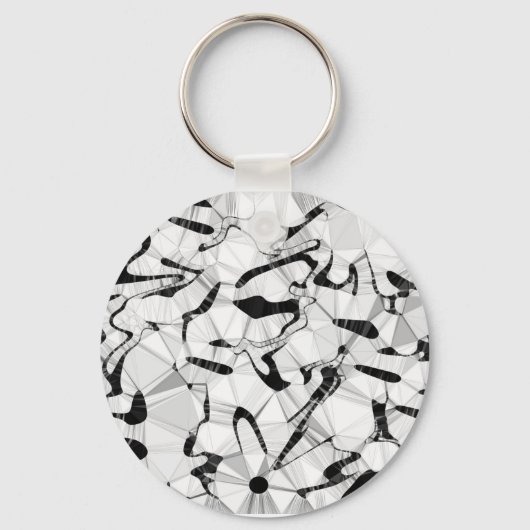 Zwart-wit in bewegingssleutel sleutelhanger (Voorkant)