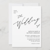 Zwart-wit in één modern script kaart (Voorkant)