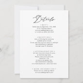 Zwart-wit in één modern script kaart (Achterkant)