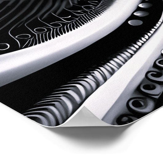 Zwart & wit in het wormgat poster (Hoek)