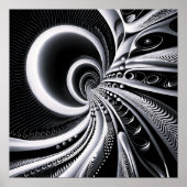 Zwart & wit in het wormgat poster (Voorkant)