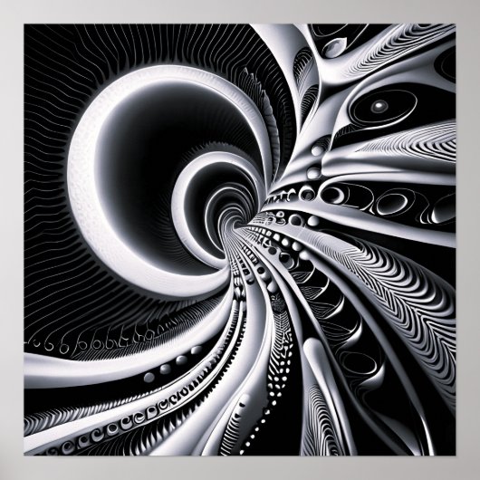 Zwart & wit in het wormgat poster (Voorkant)