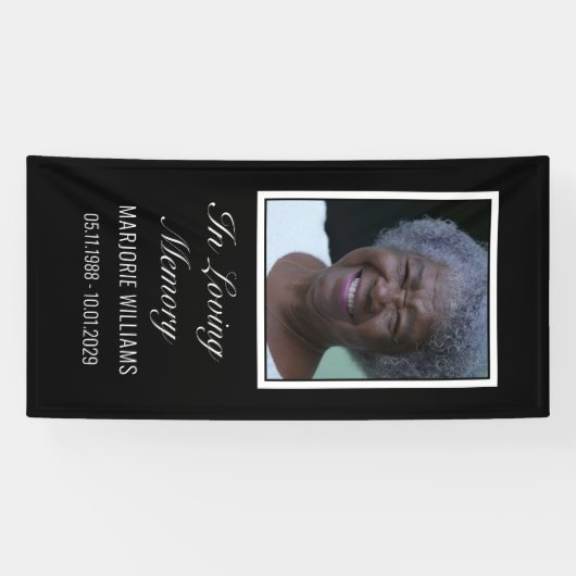 Zwart wit in liefdevolle Memory Photo Grave Hoesje Spandoek (Horizontaal)