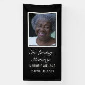 Zwart wit in liefdevolle Memory Photo Grave Hoesje Spandoek (Verticaal)