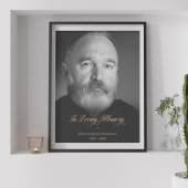 Zwart & Wit In Loving Memory Huldiging met Foto Poster