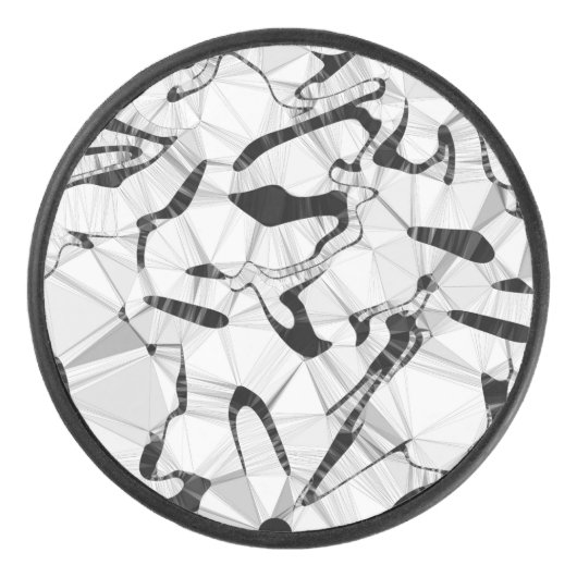Zwart-wit in Motion Hockey Puck (Voorkant)