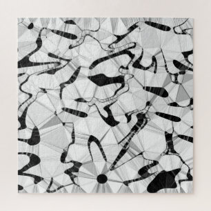 Zwart-wit in Motion Jigzaag Puzzle Legpuzzel