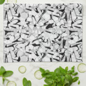 Zwart-wit in Motion Tea Towel Theedoek (Gevouwen)