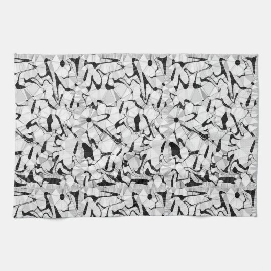 Zwart-wit in Motion Tea Towel Theedoek (Horizontaal)