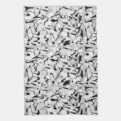 Zwart-wit in Motion Tea Towel Theedoek (Verticaal)