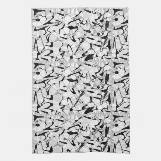 Zwart-wit in Motion Tea Towel Theedoek (Verticaal)