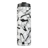 Zwart-wit in Motion Thermal Tumbler Thermosbeker (Voorkant)