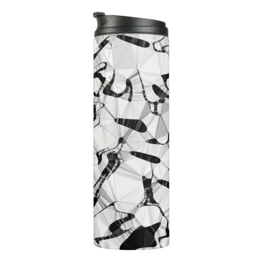 Zwart-wit in Motion Thermal Tumbler Thermosbeker (Geroteerd rechts)
