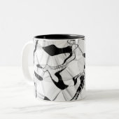Zwart-wit in Motion Two Tone Mok (Voorkant links)
