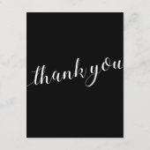 Zwart wit in plaats van bruiloft gunsten liefdadig informatiekaartje (Achterkant)