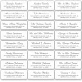 Zwart wit individueel gastadres elegant label (Voorkant)