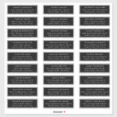 Zwart-Wit | Individuele gast Adresetiketten Sticker (Vel)