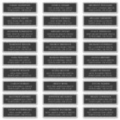 Zwart-Wit | Individuele gast Adresetiketten Sticker (Voorkant)