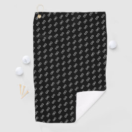 Zwart & Wit Infinity Elegance Harmony Collectie Golfhanddoek
