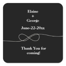 Zwart-wit Infinity Sticker