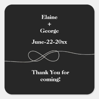 Zwart-wit Infinity Sticker