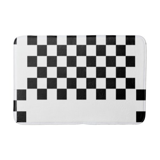 Zwart-wit ingecheckt badmat (Voorkant)