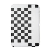 Zwart-wit ingecheckt badmat (Voorkant Verticaal)