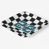 Zwart-wit ingecheckt, bord vlaggenpapier (Gebogen)